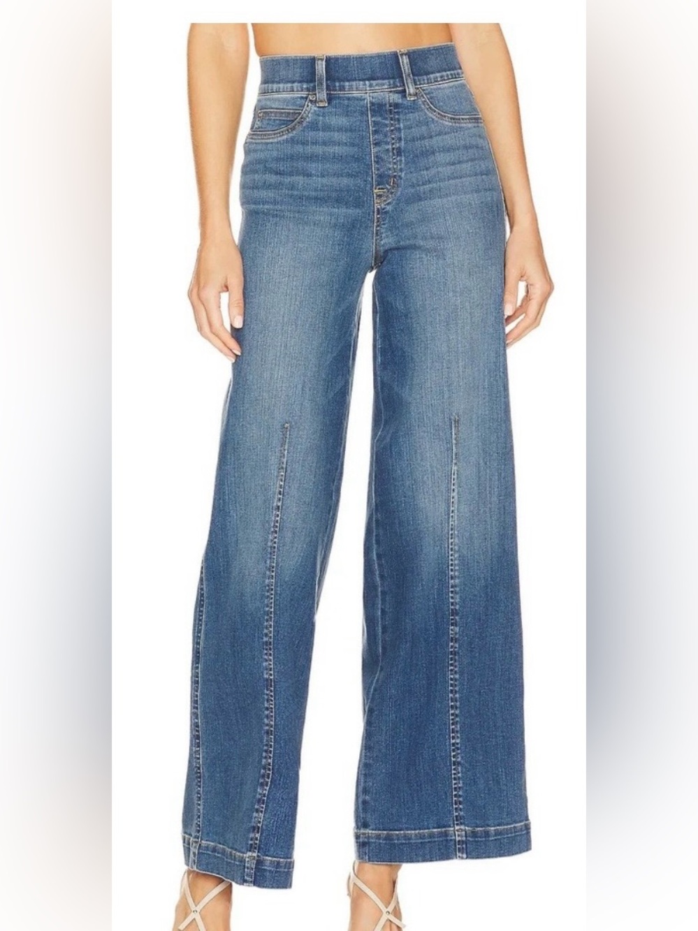 NWT SPANX Wide-Leg High-Rise Jeans